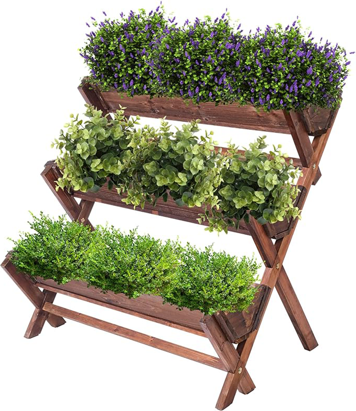 3 Tier Wooden Planter Box Vertical Garden Planters